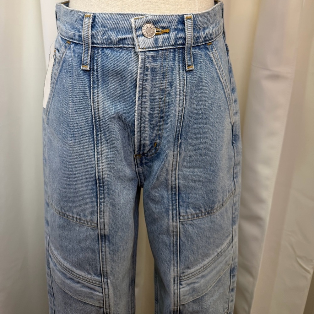 NWT AGOLDE ‘Cooper’ Cargo Jeans in “Rank” Wash Size 24 - Picture 3 of 16